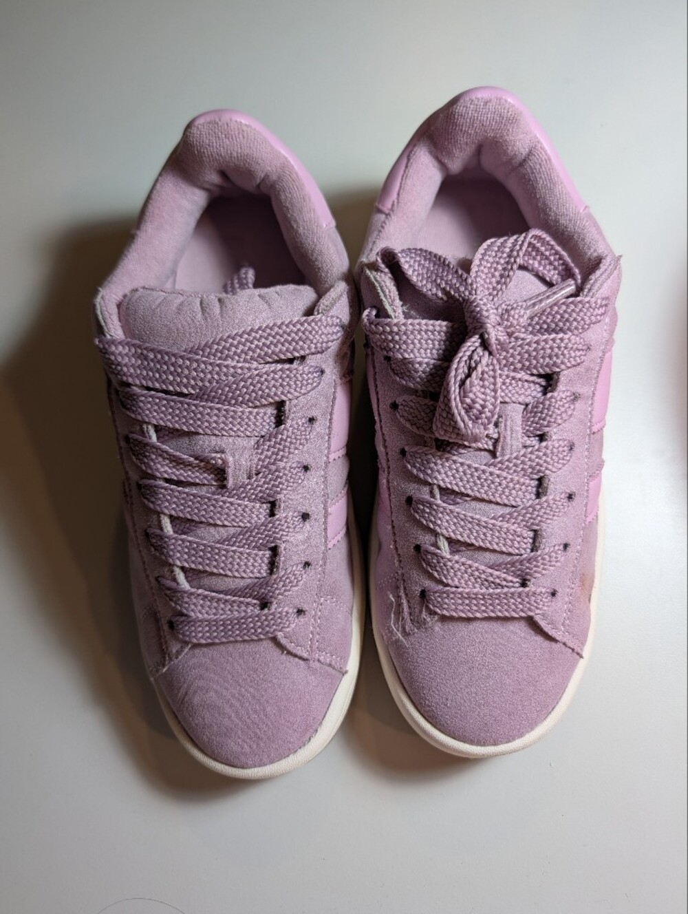 Madden Girl Nollie Lilac Women's Suede Sneakers - Casual Lace-Up Shoes Size 6M